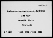 1er janvier 1590-2 décembre 1607