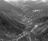 Vue aérienne des gorges des Gats.