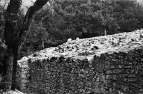 Omblèze. - La chapelle Sainte-Madeleine du hameau d'Ansage, après les travaux de dégagement en juillet 1979.