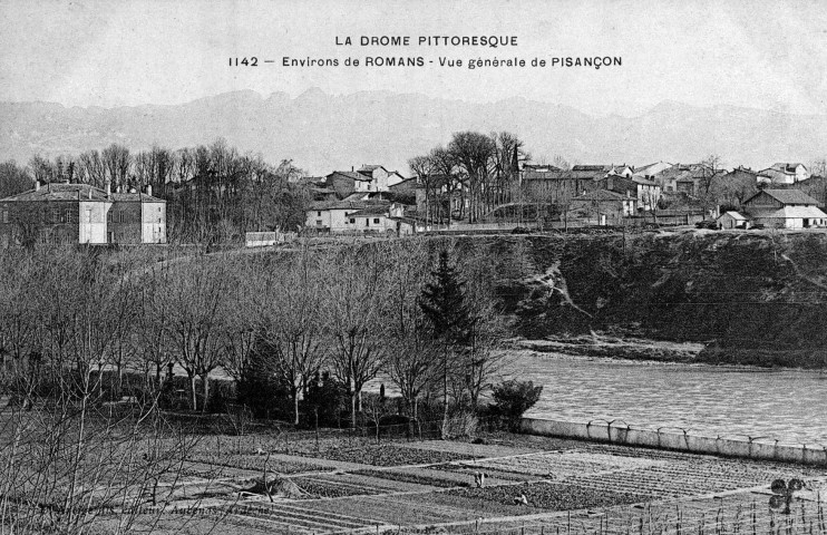 Chatuzange-le-Goubet.- Vue de Pizançon et de l'Isère.