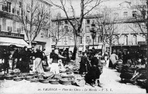 Valence.- Marché de primeurs et de fleurs, place des Clercs.