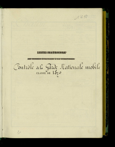 n°473-495 avec table alphabétique.