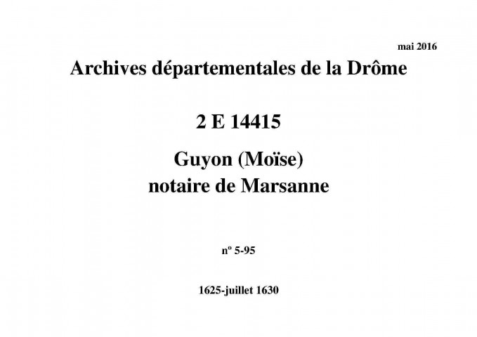 1625-juillet 1630