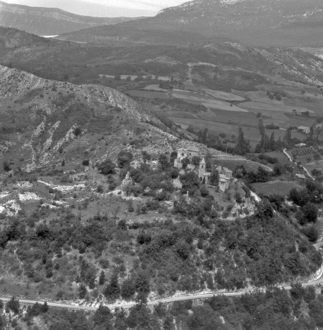 Vue aérienne du village.