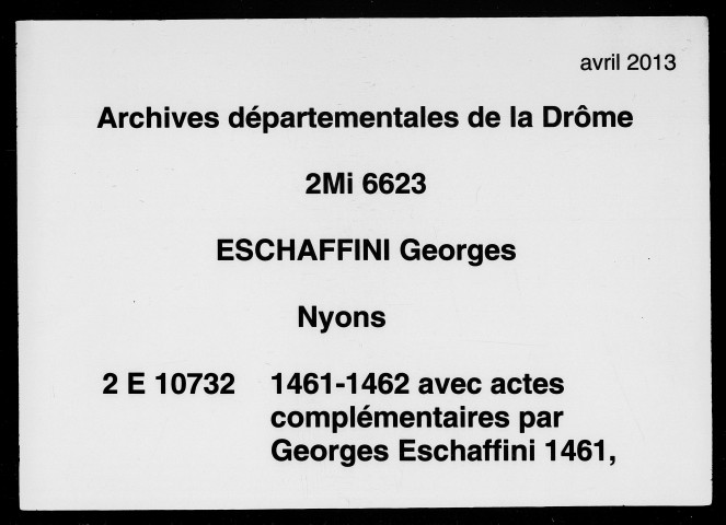 1er mai 1461-9 septembre 1462