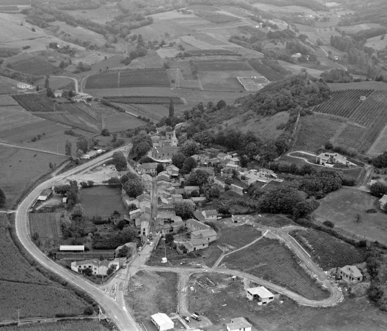 Vue aérienne du village.