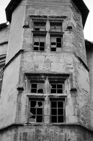 Anneyron. - La tour d'escalier du château de Larnage.