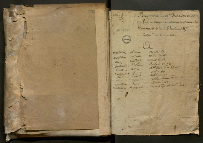 5 janvier 1816-6 janvier 1817