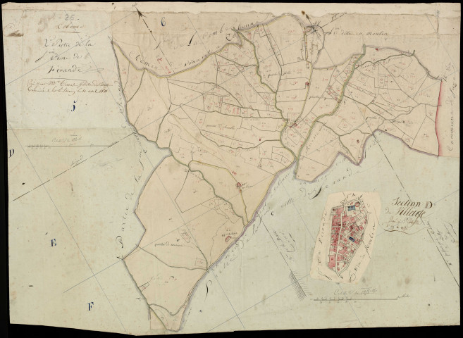 Section C2, Férande. D, Village (le). Village (agrandissement).