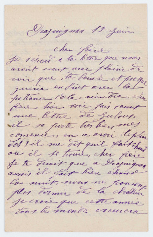 Correspondance adressée à Gustave Fauchier.