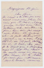 Correspondance adressée à Gustave Fauchier.