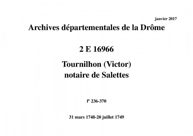 31 mars 1748-20 juillet 1749