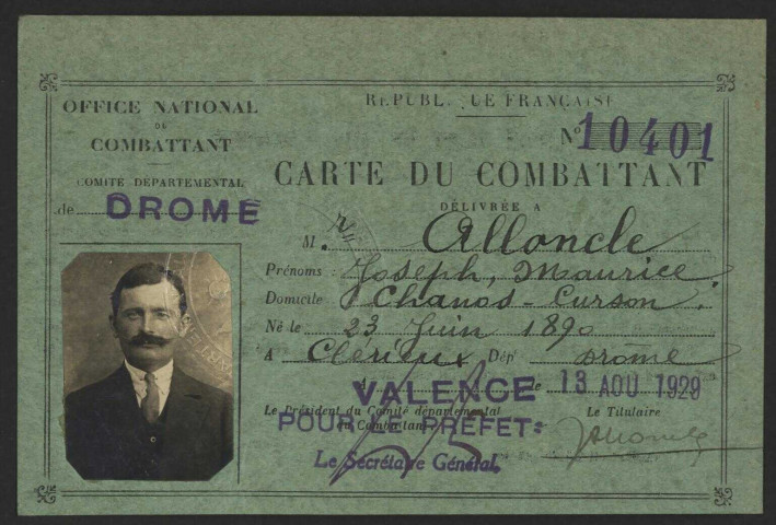 Alloncle, Joseph Maurice