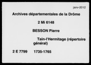 Répertoire général (28 septembre 1735-1765).