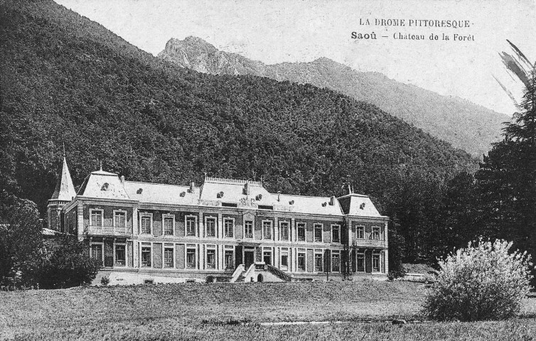 Saoû. - Château construit par Adolphe Crémieux en 1852 et rasé en 1971.