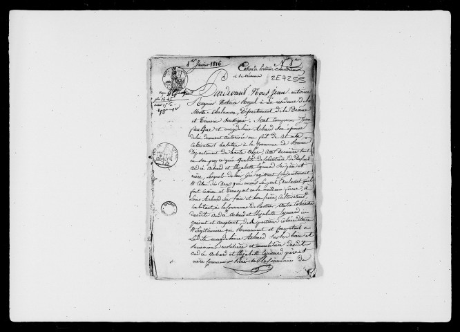 1er janvier-30 juin 1816