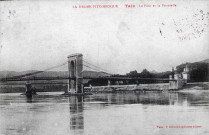 Le pont et la passerelle (détruite en 1965).