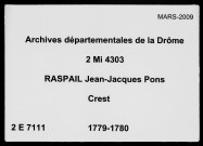 21 décembre 1779-30 décembre 1780