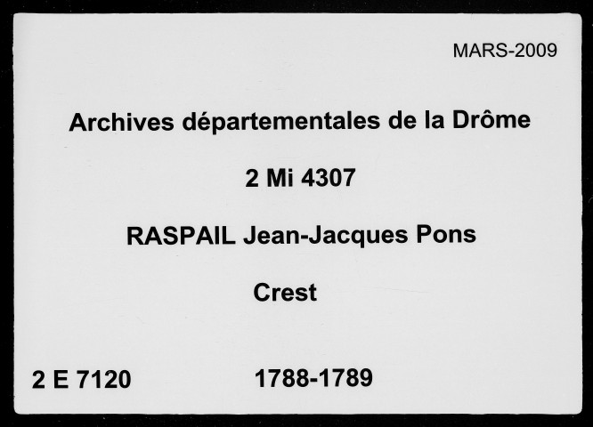 6 janvier 1788-23 avril 1789