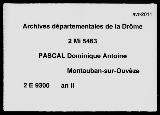 3 nivôse-5e jour complémentaire an II