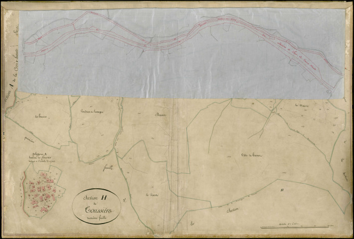 Section H2, Toussière. Fauries (hameau des) (agrandissement).