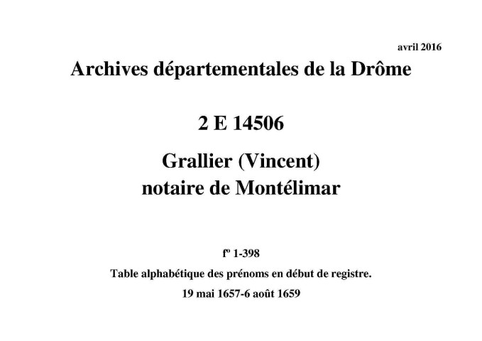 19 mai 1657-6 août 1659