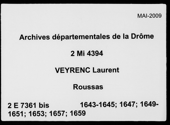 1er janvier-31 décembre 1643