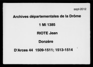 Notes brèves (23 février-23 décembre 1509).